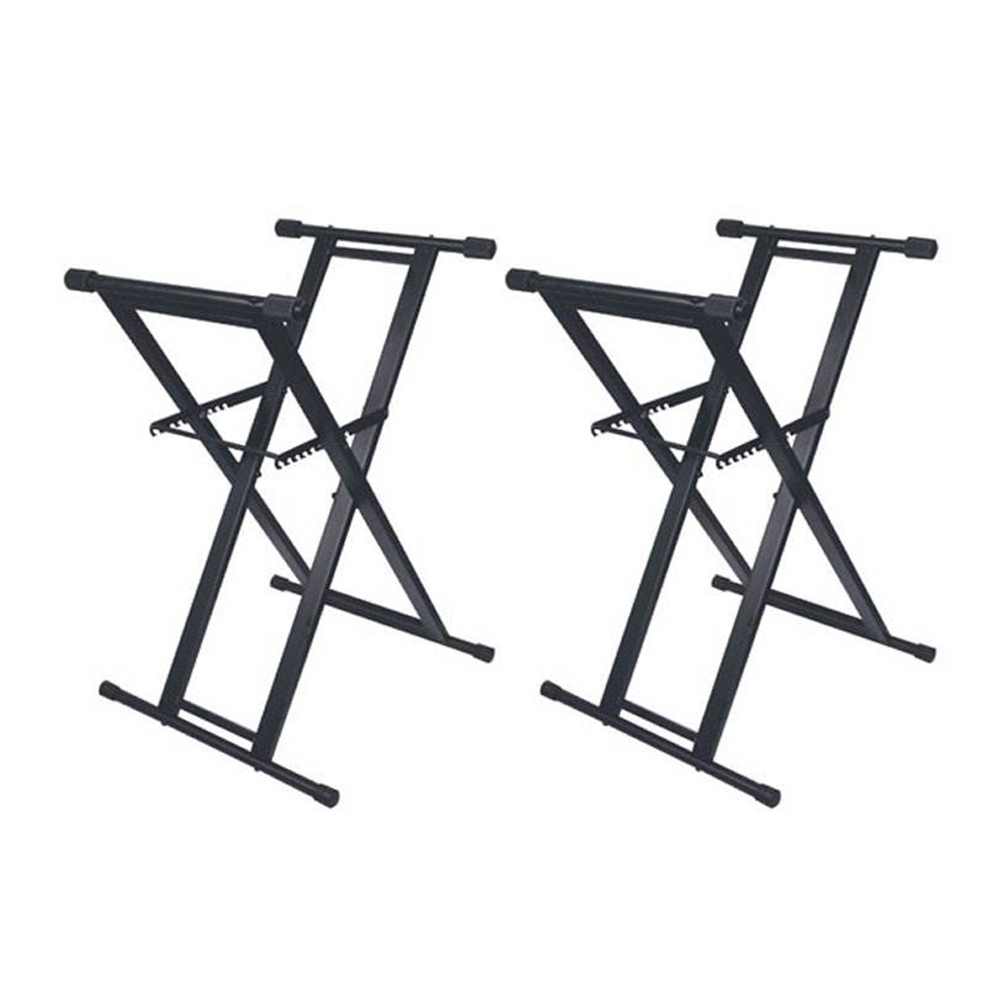 Odyssey Portable Pro DJ Coffin Mixer Keyboard X-Stand w/ Rubber Pads (2 Pack)