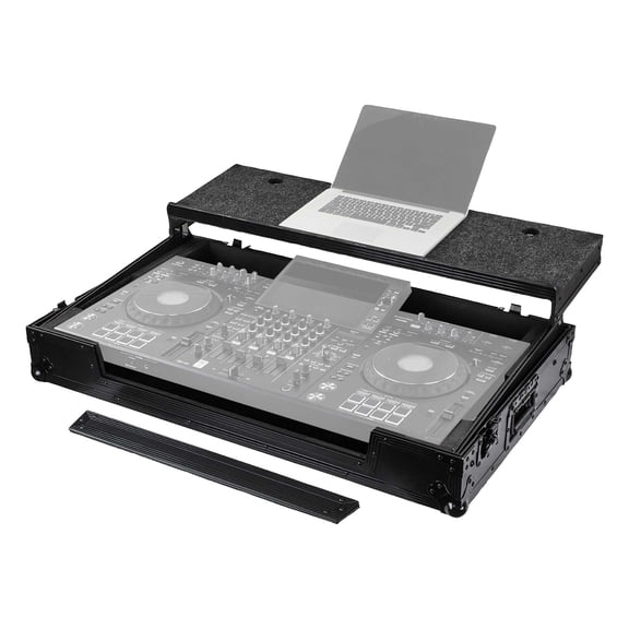 Odyssey RCGS-XDJAZWBL Road Case Series Case in Black for AlphaTheta XDJ-AZ DJ System with Wheels & Glide Style Laptop Platform