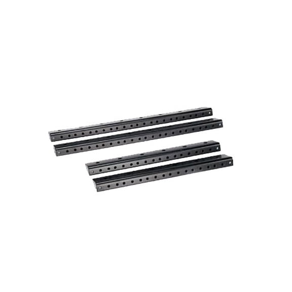 Odyssey Cases ARR14 New Pair Of 24.5" Pre-Tapped 14 Space Steel Metal Rack Rails