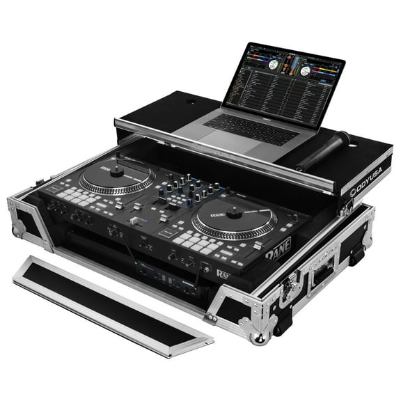 RANE ONE FLIGHT CASE WITH 1U RACK SPACE AND GLIDE PLATFORM
