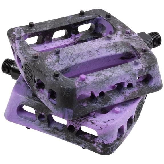 Odyssey Twisted Pro PC Pedals 9/16" Chromoly Nylon Molded Pins Blk/Purple Swirl