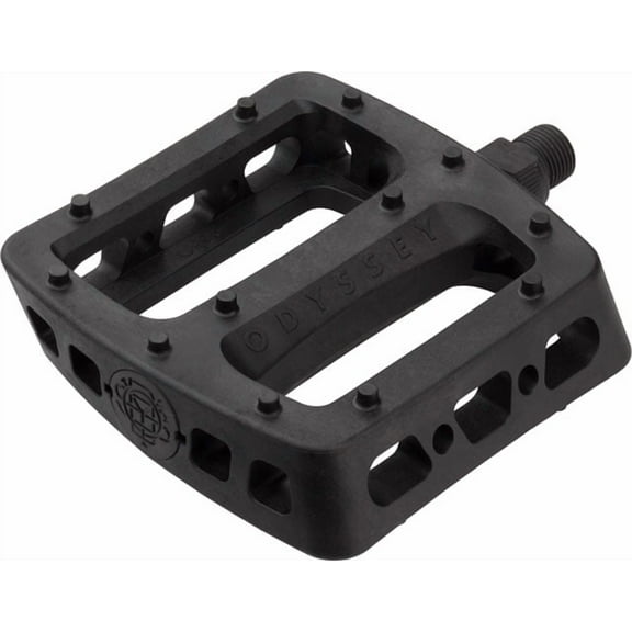 Odyssey Twisted Pro PC Pedals 9/16" Chromoly Spindle Nylon Body Molded Pins Blk