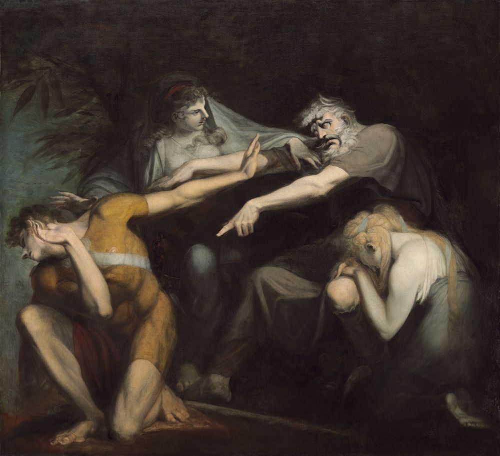Oedipus Cursing His Son Canvas Art - (24 x 18)