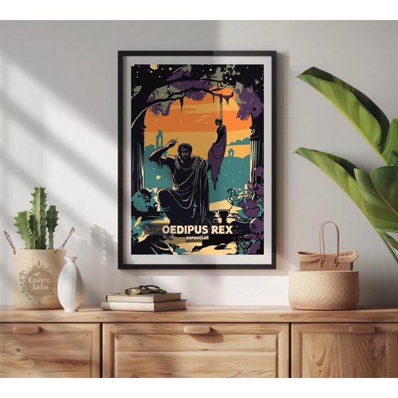 Oedipus Rex Greek Tragedy Mythology Portrait Decor Unframed Paper Print