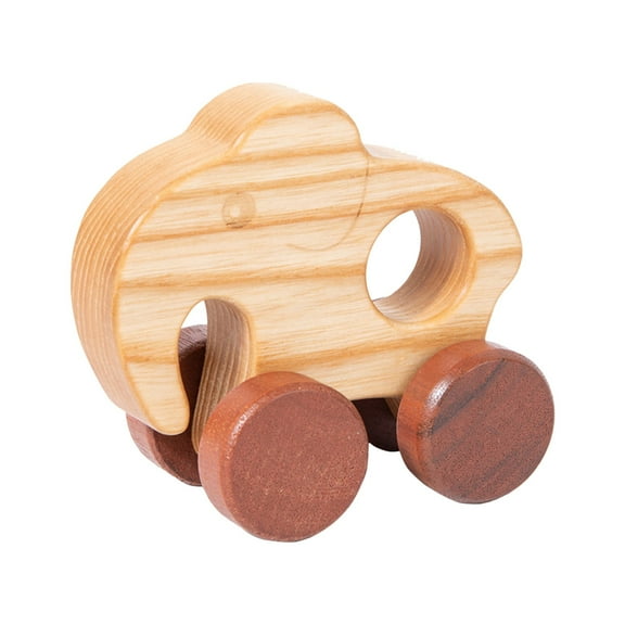 Oefntac up to 40% off Gifts Doll Children's Wooden Trolley Hand Holding Inertial Toy Car Baby Training Muscles to Grasp Wooden Car Compact and Easy to Store for Indoor and Outdoor Games