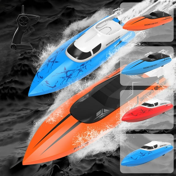 Oefntac up to 40% off Gifts Remote Control Boat Remote Control SpeedBoats Wireless Long Life High Speed 2.4G Rechargeable Speedboat Water Remote Control Toy,Racing High Speed Remote Control Yacht