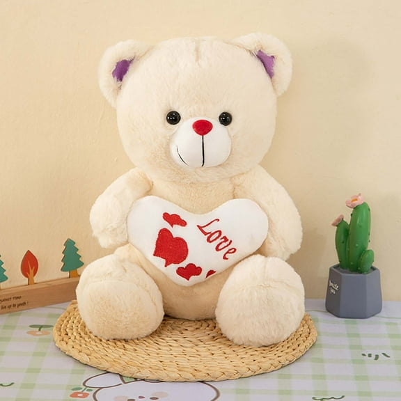 Oefntac up to 40% off Gifts Toy Cars Embracing Heart Holding Bear A Soft of Affection Adorable Heart Hugging Bear for Cuddles And Toy Improves Hand-Eye Coordination for All Ages Playing