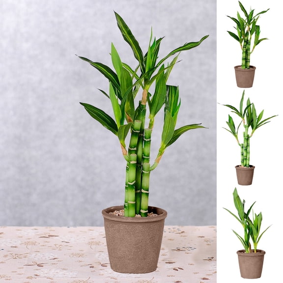 Oefntac Artificial Plants Artificial Green Potted Simulation Indoor Office Desk Hotel Home Decoration Realistic Plastic Greenery Home Tabletop Garden