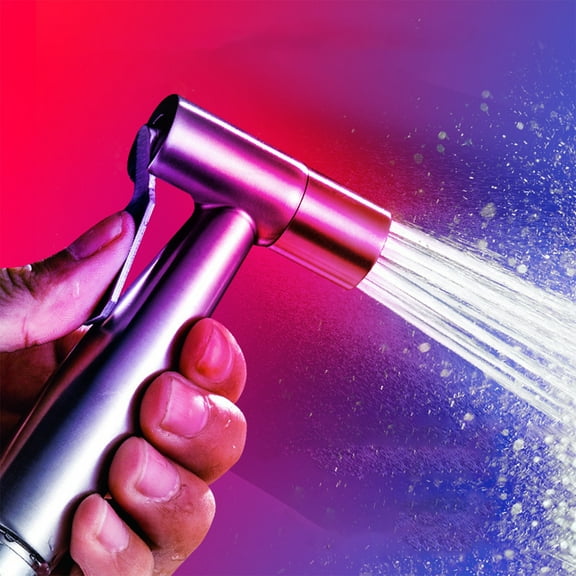 Oefntac Bidet Sprayer Handheld Bidet Sprayer 5FT Hose ABS Aluminum Alloy Silver 4.7x2.3in Multifunctional for Toilet Feminine Baby Yard Bathroom Tool