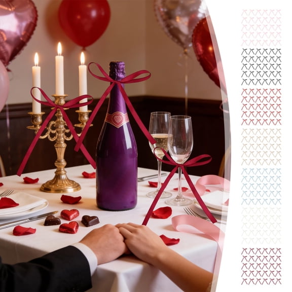 Oefntac Bows 30PCS Handmade Bow Set DIY Solid Color Ribbon Bows Gift Box Hair Accessory Party Table Ornament Decorative Home Holiday Craft Decor