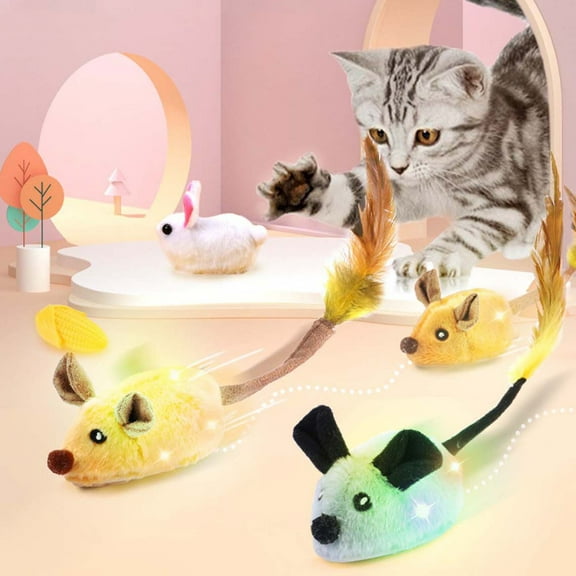Oefntac Cat Toy Interactive Toys Mouse Mobile Toys Remote Control Toys Mouse Electronic Mobile Toys Squeaky Toys Suitable for Cats Self Play Exercise