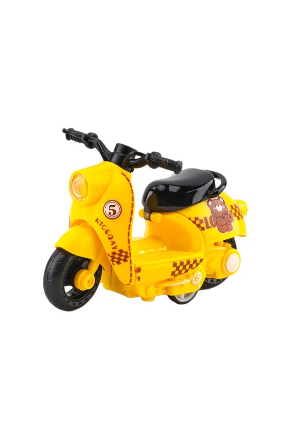 Christmas Gifts Pull Back Motorcycle Rechargeable Faction Ride On,Non Slip Wheel,Flip Up Seat,Steerable Front,ABS,Gift,Toys