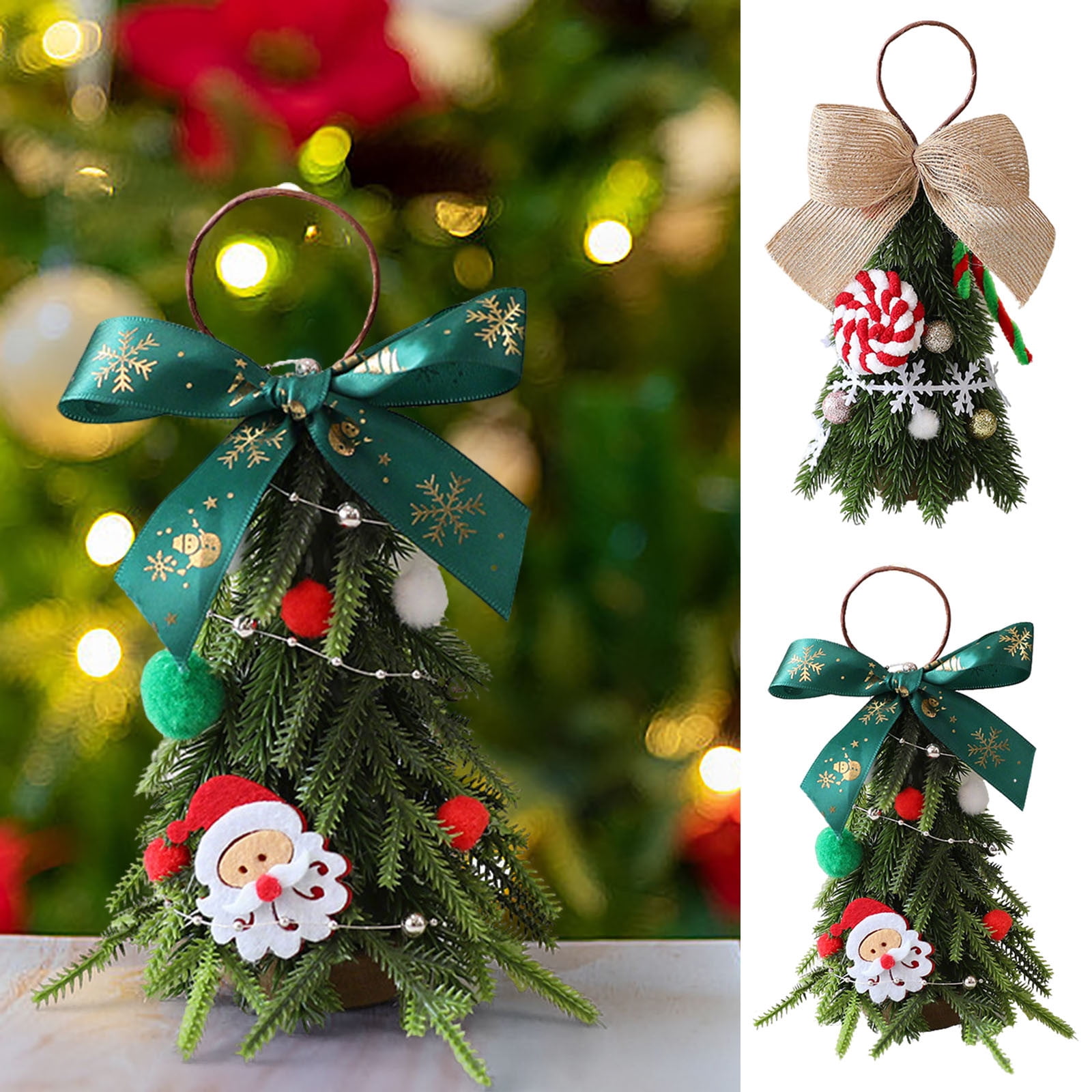 Oefntac Christmas Tree Mini Desktop Christmas Tree,Simulated Pine ...