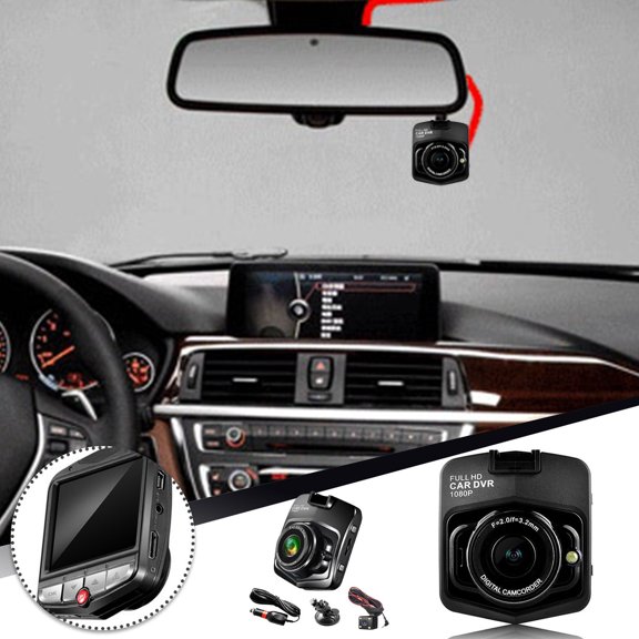 Oefntac Dash Cam 2.4 Inch Car Camera HD 1080P Portable Mini DVR Recorder Dash Cam Loop Recording Night Vision