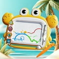 thumbnail image 1 of Oefntac Drawing Board Crab Magnetic Drawing Board Extra Large 14in Portable Yellow Blue Soft Plastic Educational Writing Sketchpad Fun Early Education Home, 1 of 6