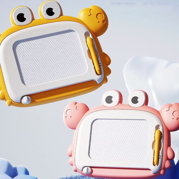 Oefntac Drawing Board Crab Magnetic Drawing Board Sketchpad Educational Writing Tablet Fine Particle Tech Soft Plastic Safety Reusable Handheld Toy Gift