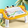 thumbnail image 1 of Oefntac Drawing Board Crab Magnetic Drawing Board Writing Tablet Educational Sketchpad Reusable Graffiti Early Learning Large Stand Support 14in Blue Yellow, 1 of 6