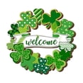 thumbnail image 1 of Oefntac Easter St Patrick’s Day Wooden Wreath Door Hanger Welcome Sign Handcrafted Holiday Greeting Irish Green Home Decor Wall Festival Indoor Outdoor Hanging, 1 of 2
