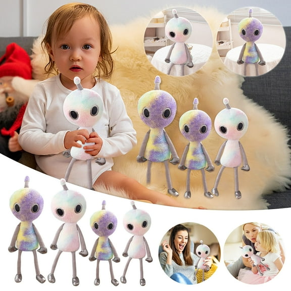 Oefntac Gift Long-Legged Alien Doll Colorful Stuffed PP Cotton Delicately Stuffed Easy Clean Hugging Plush Surprise Novelty Birthday Gift Toys