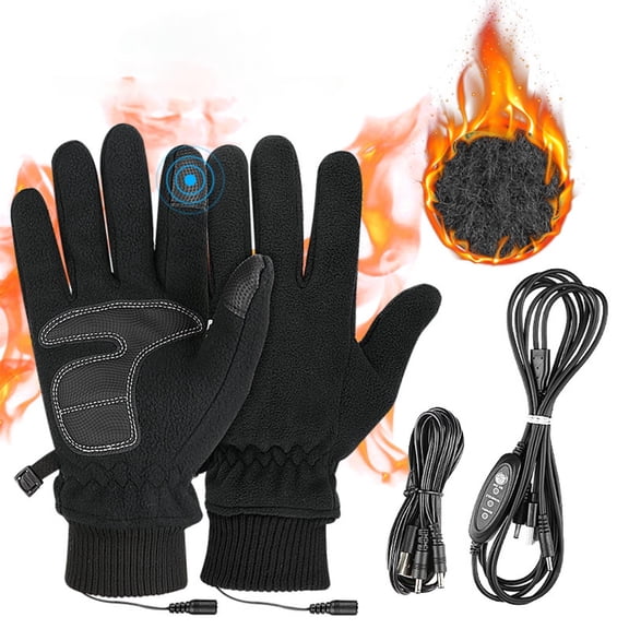 Oefntac Heated Gloves Heated Waterproof Touchscreen Gloves,USB Winter Mittens,Outdoor Cycling Hunting Running,Ergonomic Warm Hand Protection,Reusable,Gift Box
