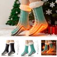 thumbnail image 1 of Oefntac Heated Socks USB Rechargeable Non Slip Warm Grip Indoor Flooring Camping Winter Travel Sleeping Hunting Home Boot Men Women Comfortable Breathable Pair, 1 of 9
