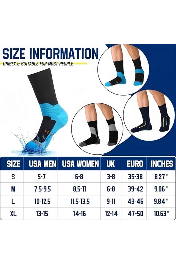 Hiking Socks Waterproof Hiking Socks Mid Calf Outdoor Camping Trekking Quick Dry Breathable All Season Durable Lightweight Snug Secure Athletic Adventure