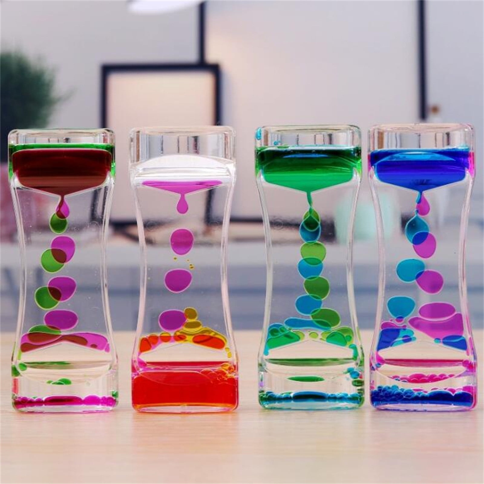 Oefntac Holiday Gift Two-Color Timer Hourglass,Liquid Acrylic ...