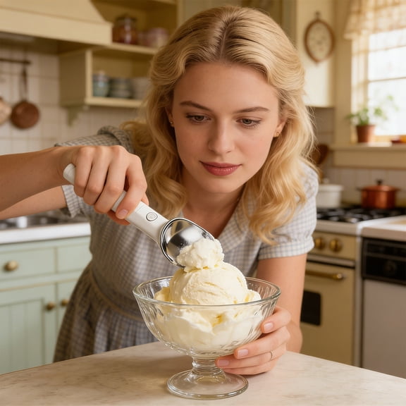 Oefntac Ice Cream Spoon Electrics Stainless Steel Heating Ice Cream Spoon Heating Electrics Spoon Melting Spoon