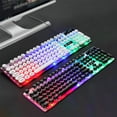 thumbnail image 1 of Oefntac Keyboard Mouse Set Keyboard Mouse Backlight Game E-sports Suit USB Wired Luminous Suspension Key Mouse Suit 104 Key Mechanical Handle, 1 of 9