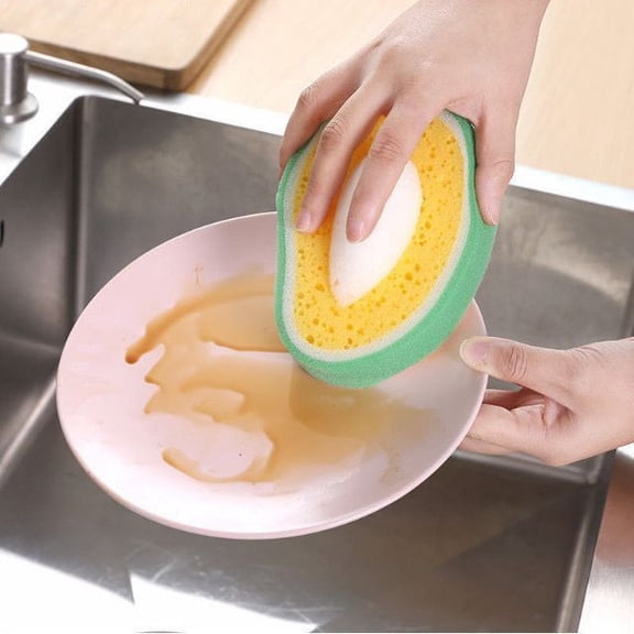 Oefntac Mirror Wiper Fruit Style Dish Towel Sponge Wipe Fruit Style Thickened Sponge Scouring Pad Kitchen Strong Decontamination Dishcloth