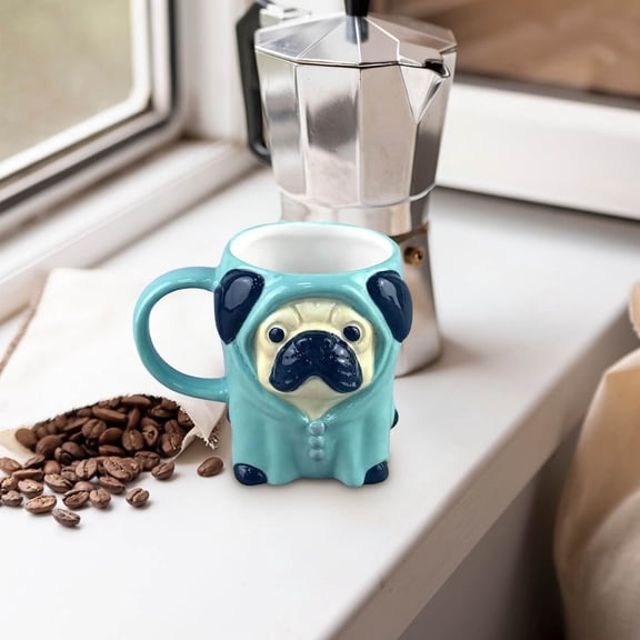 Oefntac Mug Sausage Dog Ceramic Mug Coffee Tea Cup 11oz Cute Puppy Style Durable Dishwasher Safe Gift for Dog Lover Home Office Table Kitchenware Everyday Use