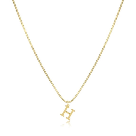 Oefntac Necklace Personalized Initial Necklace for Women,Dainty Copper Pendant,17.7 in Length,Stylish Letter Jewelry Layering,Daily Fashion Accessory
