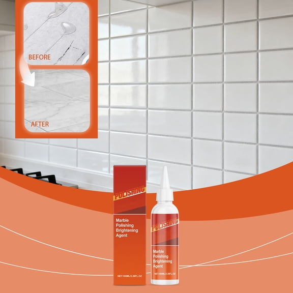 Oefntac Polishing Brightener Polishing Brightener 100ml High Gloss Finish Protective Sealant Long Lasting Shine for Stone Tile Ceramic Countertop Floor Wall Multi-Surface