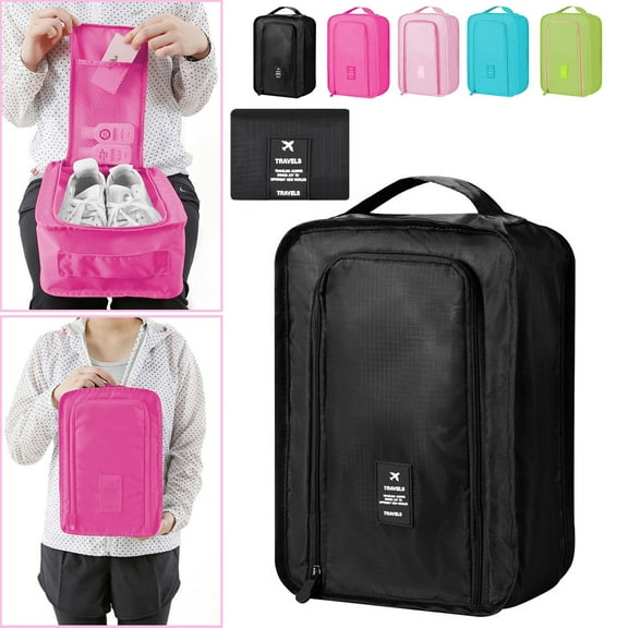 Oefntac Shoe Storage Bag Portable Travel Shoe Storage Bag,Large Capacity Foldable Organizer Polyester for Clothes,Convenient Carrying Box with Compartments Luggage