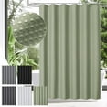 thumbnail image 1 of Oefntac Shower Curtain Shower Curtain Waffles Textured Heavy Duty Thick Fabric Shower Curtains for Bath 256GSM Luxurys Weighted Polyester Cloth Bath Curtain Set with 12 Hooks 71Wx71H, 1 of 9