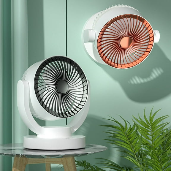 Oefntac Small Desk Fan Table Fan,Rechargeable Battery Operated Desk Fan with LED ,Quiet Table Fan for Home,90 Adjust Tilt,3 Speeds Settings,Portable Fan for Office,Kitchen