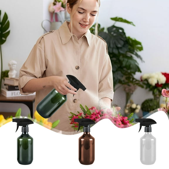 Oefntac Spray Bottle Fine Mist Spray Bottle 300ml Plastic Leak Proof Clear Brown Green Multipurpose for Cleaning Gardening Beauty Salon