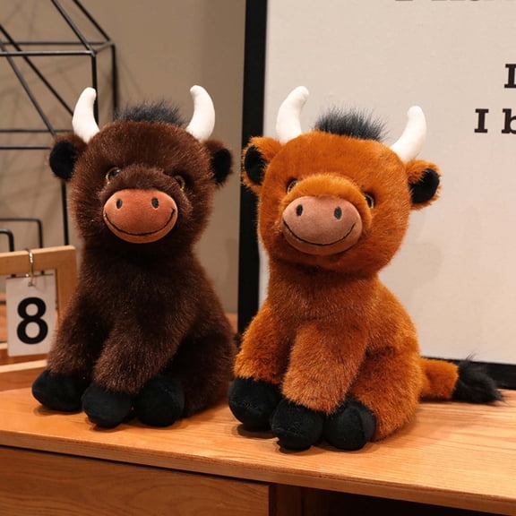 Oefntac Toy Forest Animal Pet Sitting Doll 1PC Cute Plush Toy Home Tabletop Decor Soothing Companion Girls Boys Soft Washable Stuffed Shelf Ornament