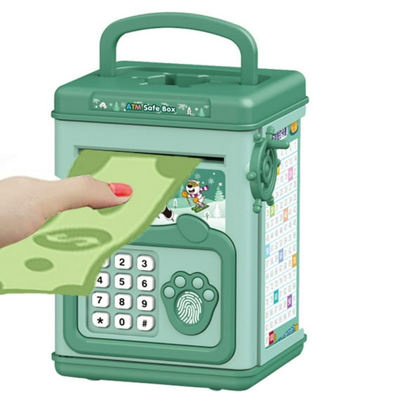 Oefntac Toys For Girls Large Piggybank Children's Bank Piggybank Password Fingerprint Sensor Large Volume Toys for Boys and Girls Kindergarten Gifts Suitable for Gifting for Indoor and Outdoor Games