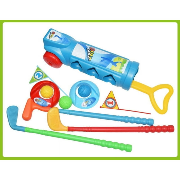 Oefntac Toys for Kids Mini Golf Club Set Family Outdoor Kids Play,ABS Plastic Compact Portable Set,Mesh Bag Included,Parent Child Backyard Activity Sports Toy