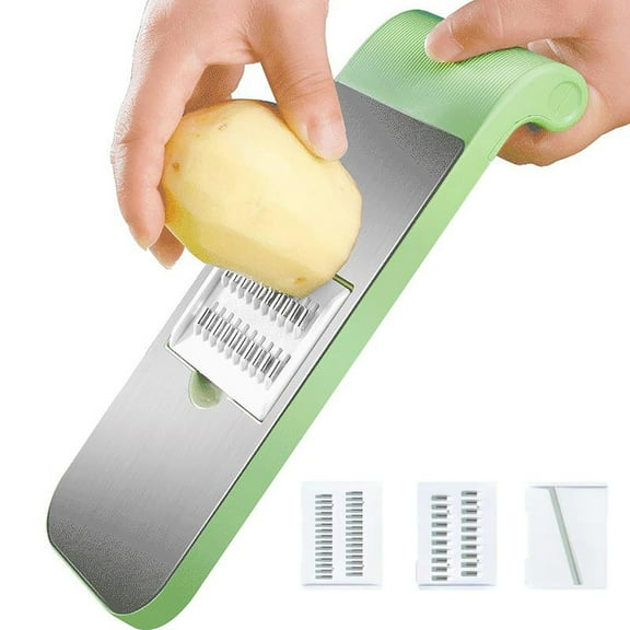 Oefntac Vegetable Cutter 5-in-1 Vegetable Slicer Mandoline Potato Shredder Julienne Stainless Steel Multi-Function Food Cutter Kitchen Chopper Safety Handle