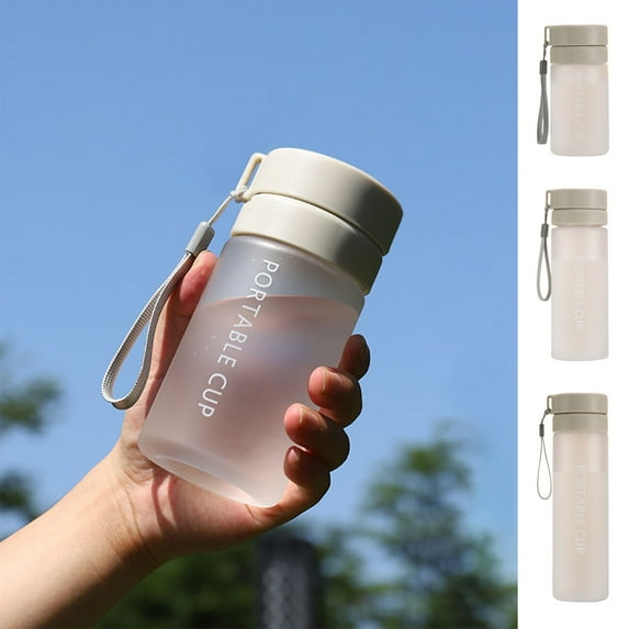 Oefntac Water Bottle Large Capacity Water Bottle Sports Tumbler Tea Infuser Frosted Plastic Cup Outdoor Leakproof with Strap Multiple Colors Lightweight