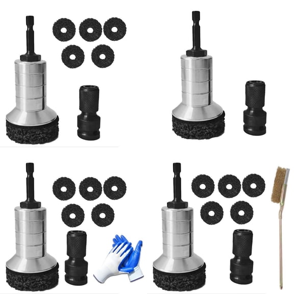 Oefntac Wheel Hub Resurfacing Kit Pro-Grade Wheel Hub Rust Removal Kit Resurfacing Drill Wrench Compatible Aluminum Alloy Heavy Duty Quick Clean Brake Studs