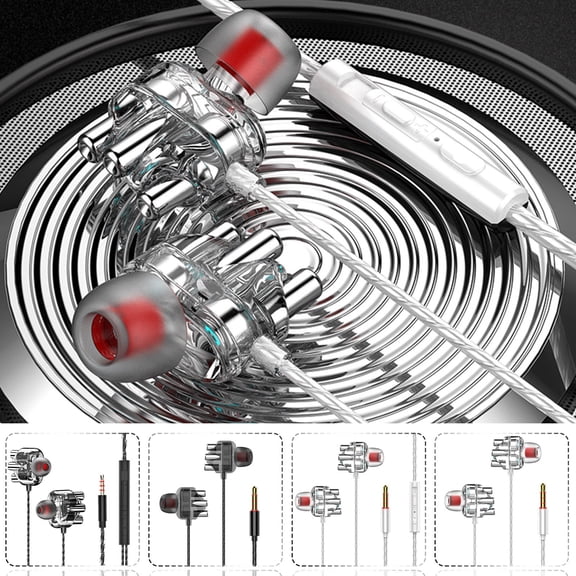 Oefntac Wired Headset Wired In-Ear Headset HIFI Super Stereo Earphone for Men Women Gaming Sport Earbuds