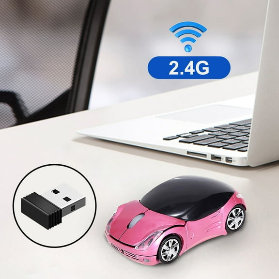 Oefntac Wireless Mouse 2.4GHz 1200DPI Car-Shape Wireless Optical Mouse USB Scroll Mice for PC Tablet Laptop Computer