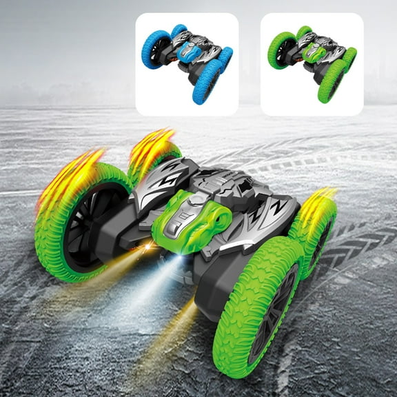 Oefntac Toys for 2 Year Old Spray Stunt Car 2.4g Remote Control Dinosaur Car Light Music Dance Double Side Roll Car RC Car
