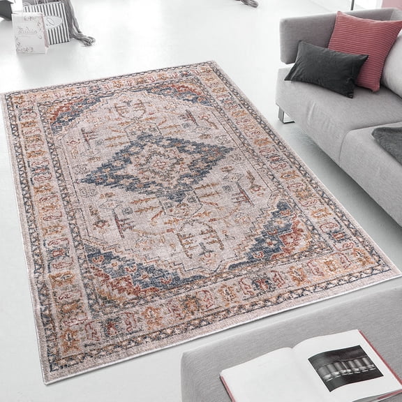 Oeko - Tex Certified - Machine Woven - High Traffic Zones - Orange Multi Rug