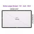 thumbnail image 1 of Oelect H150 150'' Portable Projector Screen HD 16:9 White Dacron 150 Inch Diagonal Video Projection Screen Foldable Wall Mounted for Home Theater Office Movies Indoors Outdoors, 1 of 10