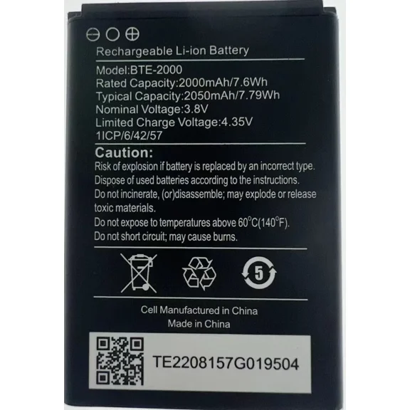 Oem Spec Battery For Cat-S22 Flip Phone By T-Mobile Bte-2000 2050Mah
