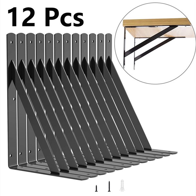 Oenbopo 12 "Heavy Duty Shelf Brackets, 12Pack Large Wall Bracket for